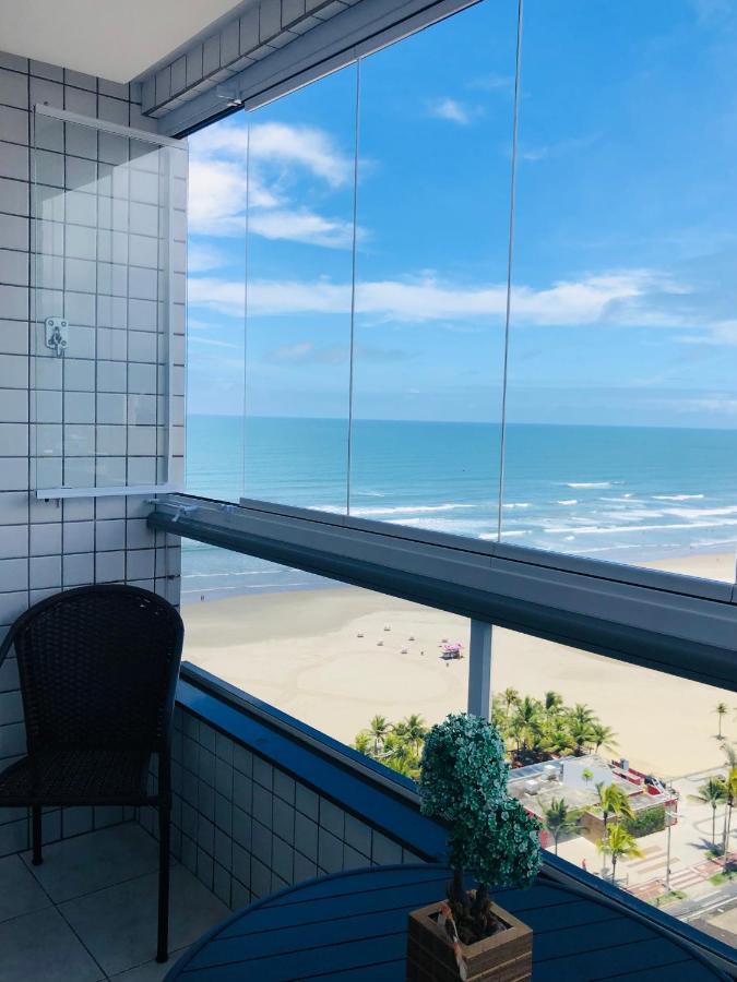 Apto Com Vista Mar Pe Na Areia Praia Grande  Bagian luar foto