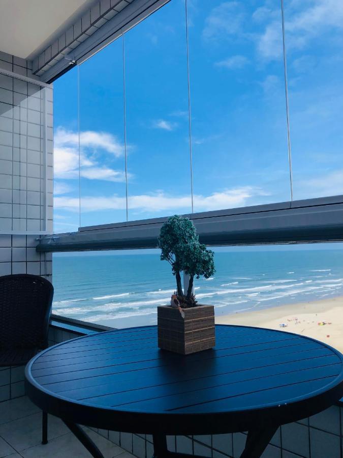 Apto Com Vista Mar Pe Na Areia Praia Grande  Bagian luar foto