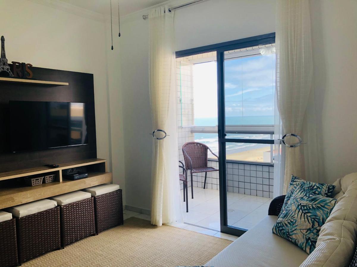 Apto Com Vista Mar Pe Na Areia Praia Grande  Bagian luar foto